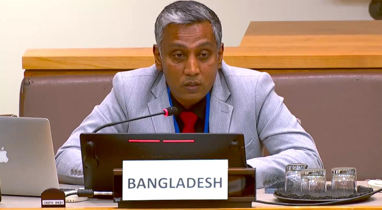 জাতিসংঘে জলবায়ু সহনশীল প্রবৃদ্ধির বার্তা বাংলাদেশের