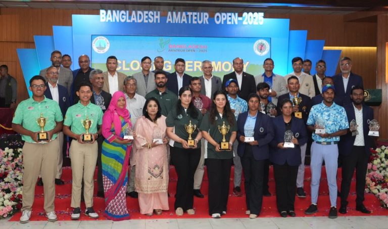 এ্যামেচার ওপেনে তারার মেলা, গলফের উন্নয়নে গুরুত্বপূর্ণ ভূমিকার আশাবাদ সেনাপ্রধানের